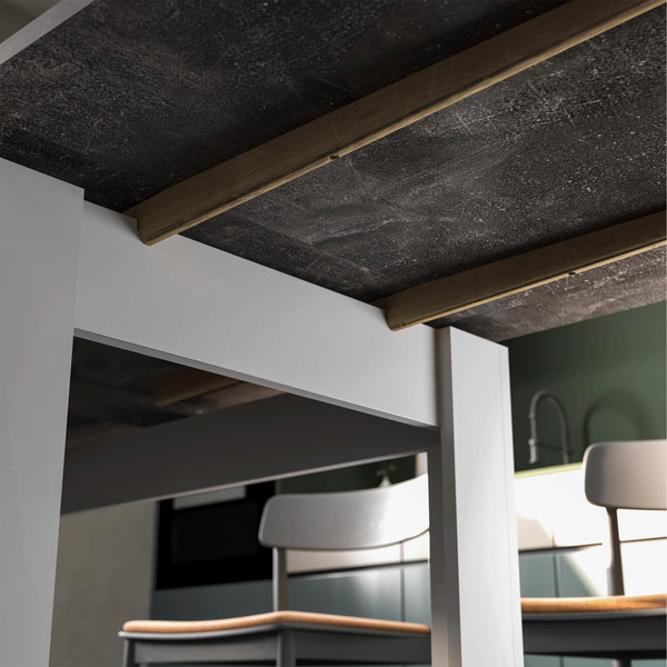 Изображение товара Обеденный стол ТриЯ Промо тип 4 (белый/ателье темный)