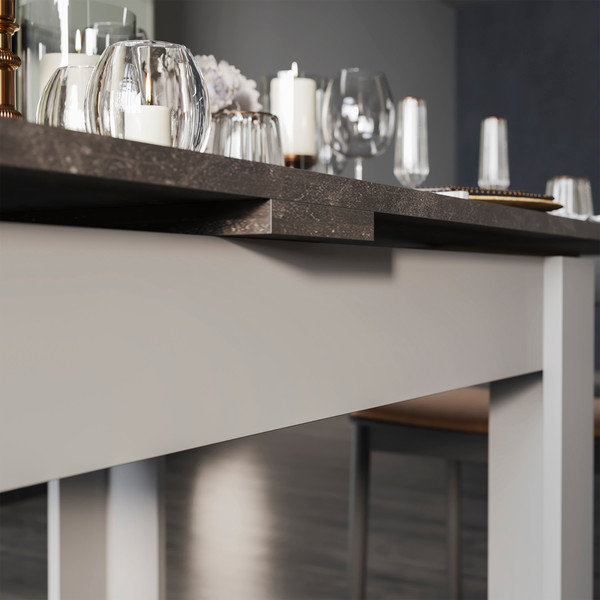 Изображение товара Обеденный стол ТриЯ Промо тип 4 (белый/ателье темный)