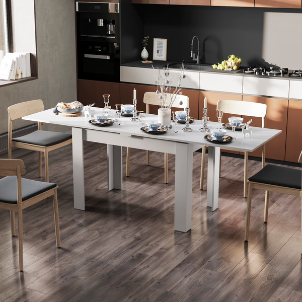 Изображение товара Обеденный стол ТриЯ Промо тип 4 (белый/белый)