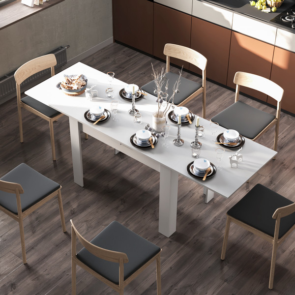 Изображение товара Обеденный стол ТриЯ Промо тип 4 (белый/белый)