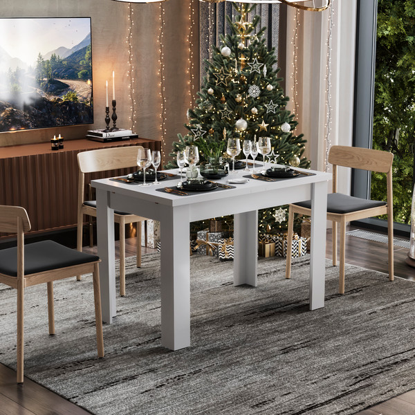 Изображение товара Обеденный стол ТриЯ Промо тип 4 (белый/белый)