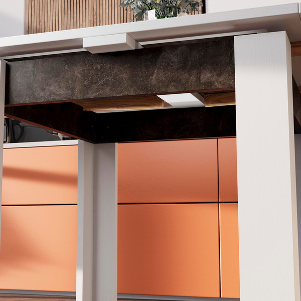 Изображение товара Обеденный стол ТриЯ Хьюстон тип 3 (белый/ателье темный)