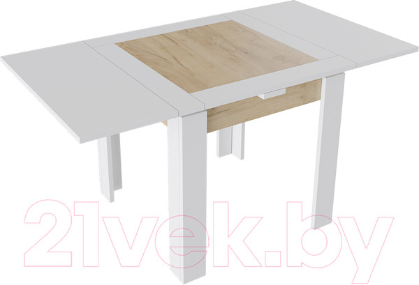 Изображение товара Обеденный стол ТриЯ Хьюстон тип 3 (белый/дуб крафт золото)