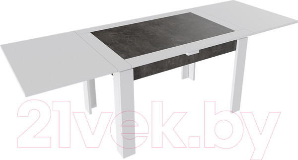 Изображение товара Обеденный стол ТриЯ Хьюстон тип 4 (белый/ателье темный)
