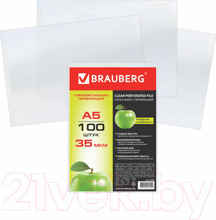 Изображение товара Набор файлов Brauberg А5 / 223085 (100шт)