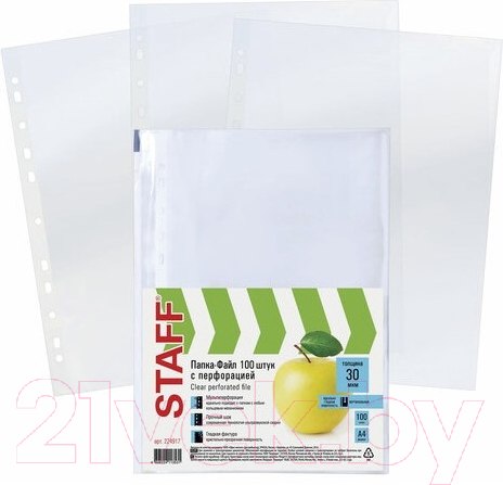 Изображение товара Набор файлов Staff Basic А4 / 224917 (100шт)