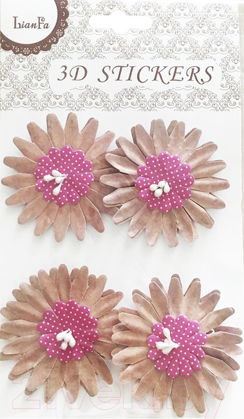 Изображение товара Набор наклеек для декорирования No Brand Цветы для скрапбукинга / 2051