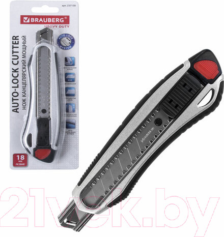 Изображение товара Нож канцелярский Brauberg Heavy Duty / 237158