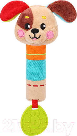 Изображение товара Развивающая игрушка Жирафики Пищалка с силиконовым прорезывателем Собачка / 939701