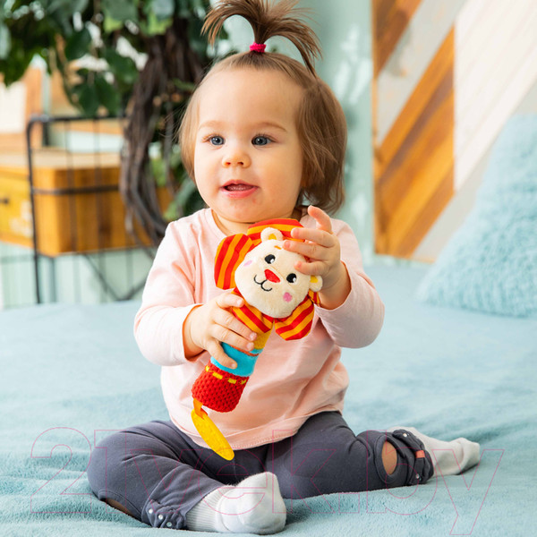 Изображение товара Развивающая игрушка Жирафики Пищалка с силиконовым прорезывателем Львенок / 939703