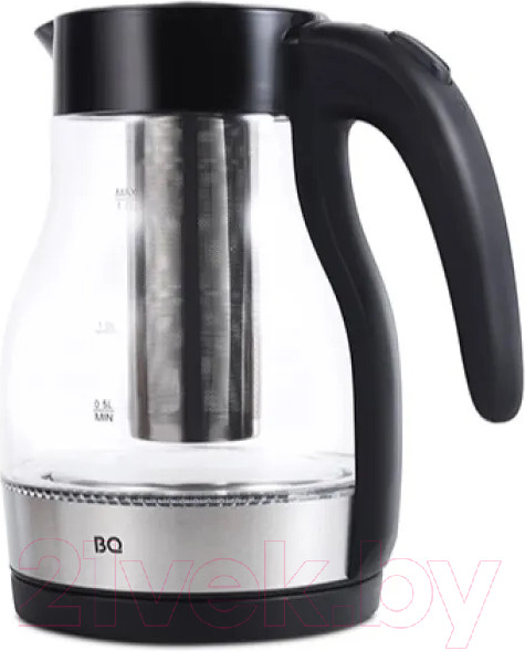 Изображение товара Электрочайник BQ KT2046G (черный/сталь)