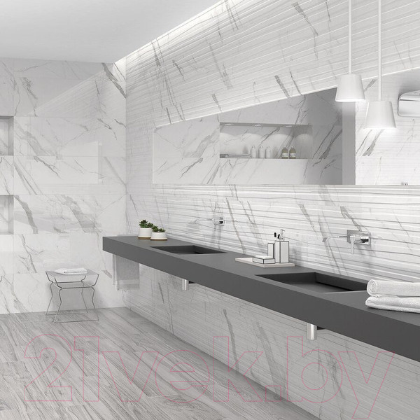 Изображение товара Декоративная плитка Beryoza Ceramica Statuario White Decor (600x300)