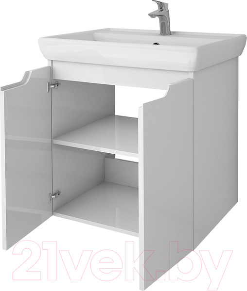 Изображение товара Тумба под умывальник Dreja Q Plus (D) / 99.1004 (белый глянец)