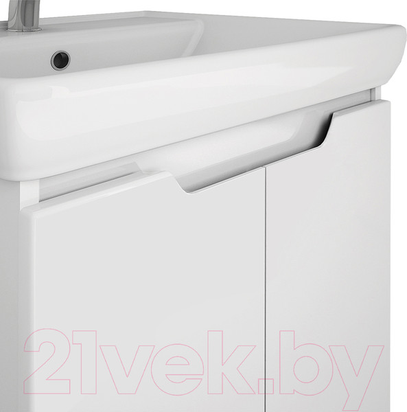 Изображение товара Тумба под умывальник Dreja Q Plus (D) / 99.1004 (белый глянец)