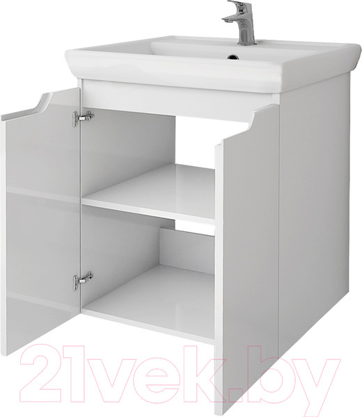 Изображение товара Тумба под умывальник Dreja Q Plus (D) / 99.1008 (белый глянец)