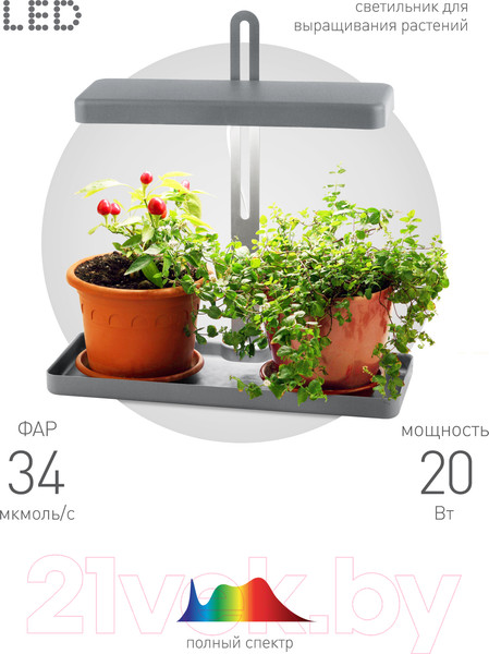 Изображение товара Светильник для растений ЭРА FITO-20W-QLED-G / Б0039035