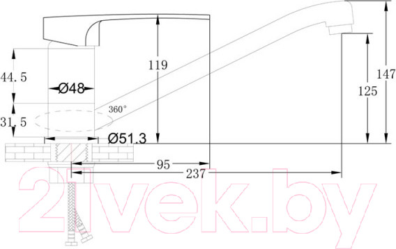 Изображение товара Смеситель РМС SL52-004FB-25