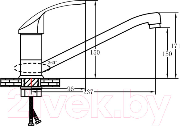 Изображение товара Смеситель РМС SL85-004FBS-25