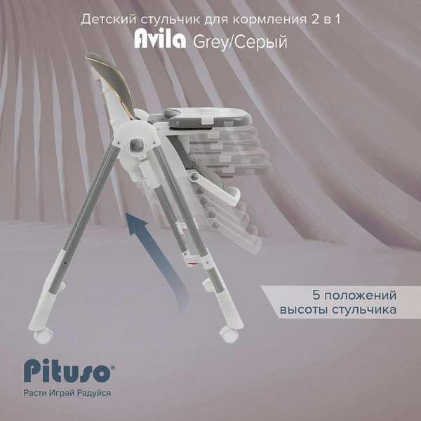 Изображение товара Стульчик для кормления Pituso Avila (grey)