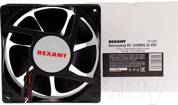 Изображение товара Вентилятор для корпуса Rexant RХ 12038HS 24 VDC / 72-4121