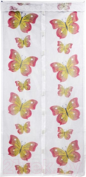 Изображение товара Москитная сетка на дверь Рыжий кот Капутомоскито Бабочки / 311257