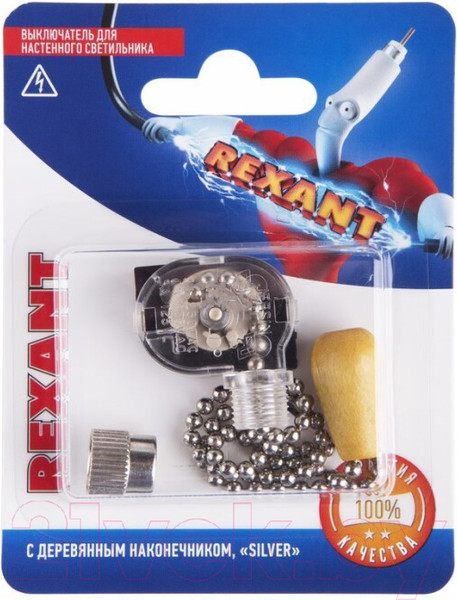 Изображение товара Выключатель Rexant 06-0244-A (серебристый)