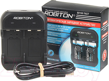 Изображение товара Зарядное устройство для аккумуляторов Robiton 9V150 Fast