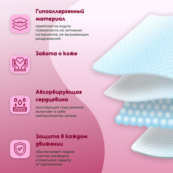 Изображение товара Трусы впитывающие для взрослых Dr.Skipp Light L3 (80шт)