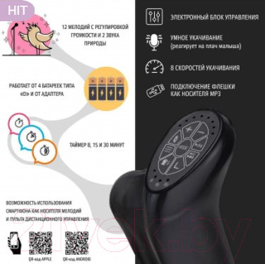 Изображение товара Стульчик для кормления Nuovita Unico Lux Nero (черный)