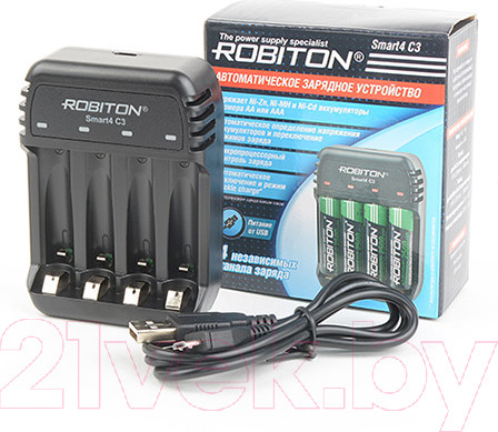 Изображение товара Зарядное устройство для аккумуляторов Robiton Smart4 C3