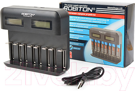 Изображение товара Зарядное устройство для аккумуляторов Robiton VolumeCharger LCD