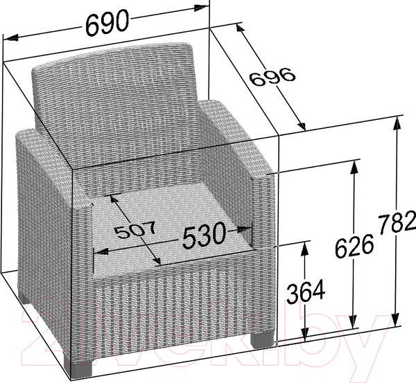 Изображение товара Комплект садовой мебели Sundays Tonga 1806136B (Black)