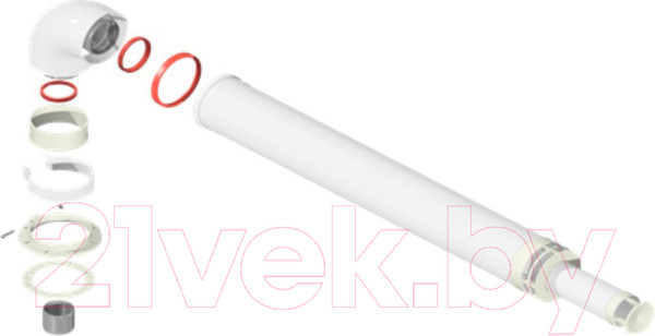 Изображение товара Дымоход для котла PROFline KTS-02F-075 + комплект фланец F02