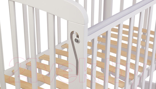 Изображение товара Детская кроватка Polini Kids Simple 304 / 0003109-04 (белый)