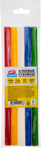 Изображение товара Клеевые стержни ArtSpace 267906 (цветной)