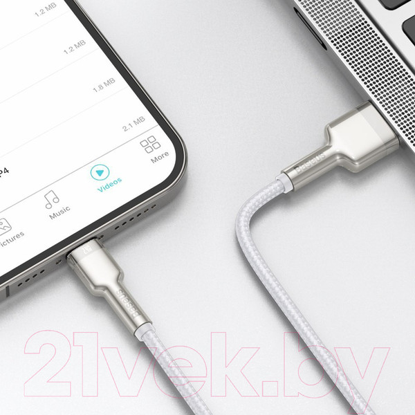 Изображение товара Кабель Baseus Lightning - USB2.0 / CALJK-A02 (1м, белый)
