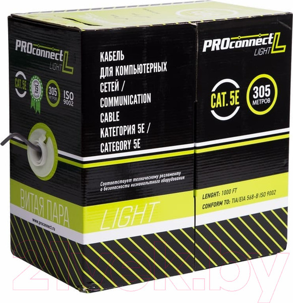 Изображение товара Кабель PROconnect FTP 4PR 26AWG CAT5e ССА / 01-0148-3 (305м)