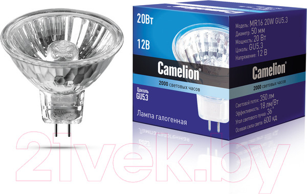 Изображение товара Лампа Camelion MR16 20W GU5.3 / 3059