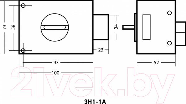 Изображение товара Замок накладной Аллюр ЗН1-1А