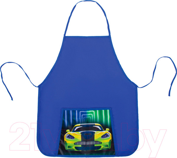 Изображение товара Фартук для творчества Юнландия Neon car с нарукавниками / 270198 (с клеенкой)