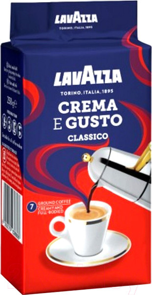 Изображение товара Кофе молотый Lavazza Crema e Gusto / 5851 (250г)