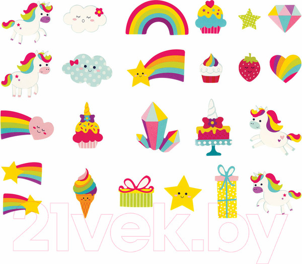 Изображение товара Набор наклеек Юнландия Единорог и радуга / 662685