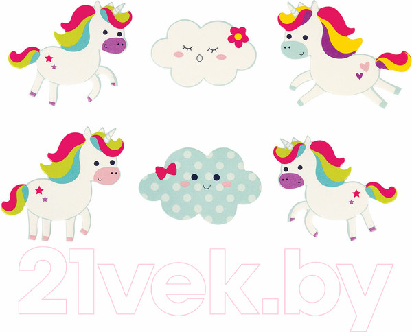 Изображение товара Набор наклеек Юнландия Единорог и радуга / 662685