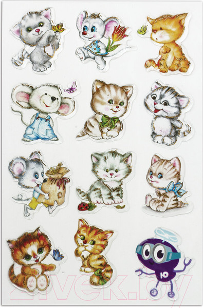 Изображение товара Набор наклеек Юнландия Кошки-мышки / 661815