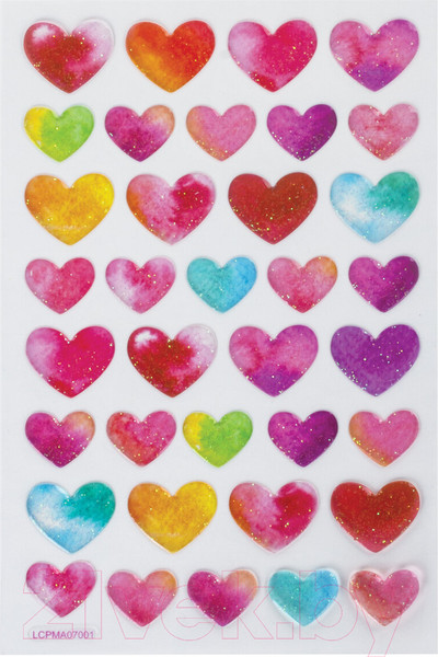 Изображение товара Набор наклеек Юнландия Сердца / 661830