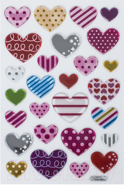 Изображение товара Набор наклеек Юнландия Сердца / 661832