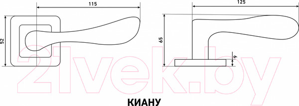 Изображение товара Ручка дверная Аллюр Арт Киану 2570 SB (матовое золото)