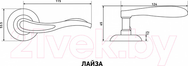 Изображение товара Ручка дверная Аллюр Арт Лайза 1800 АВ (старая бронза)