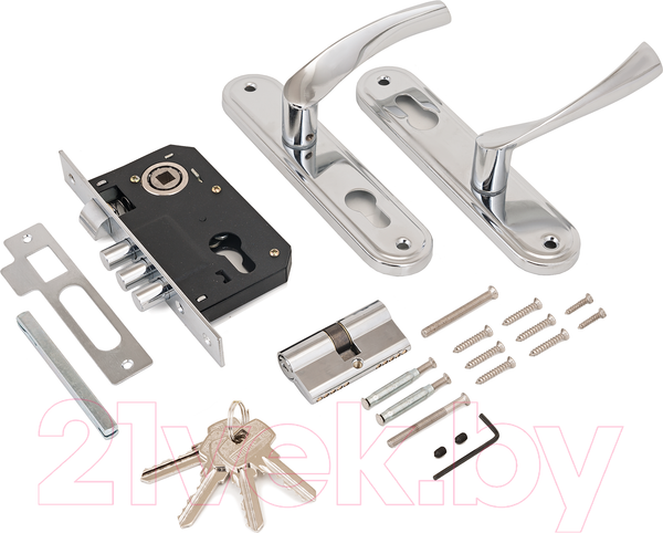 Изображение товара Замок врезной Аллюр Лайт 103/3-61А(1203) CP (хром)