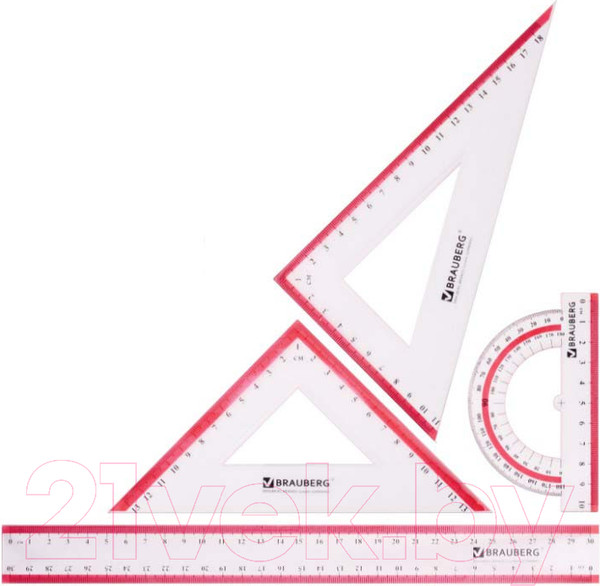 Изображение товара Набор для черчения Brauberg Crystal / 210297